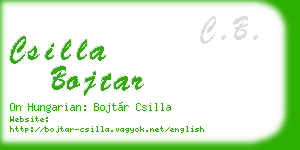 csilla bojtar business card